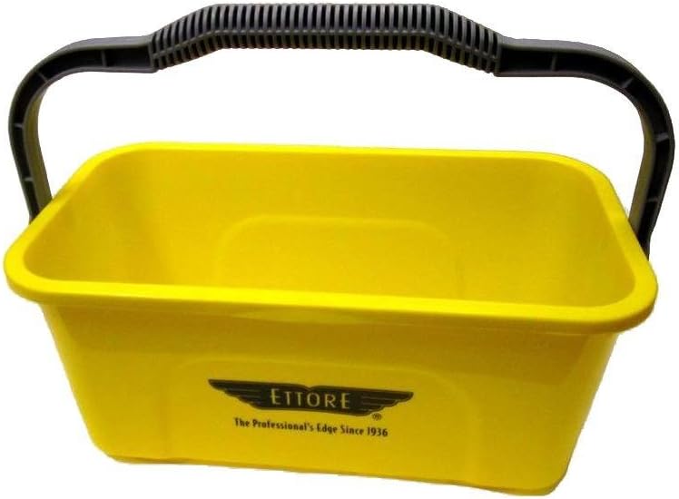 Ettore 3 Gallon Compact Super Bucket with Ergonomic Handle, Yellow