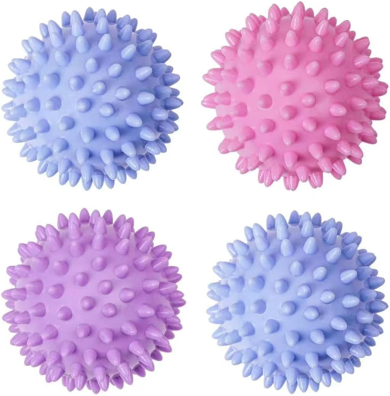 Reusable Laundry Dryer Balls - Eco Friendly Fabric Softener Alternatives Soften and Fluff Laundry Wrinkle Release(Set of 4 Random Color)