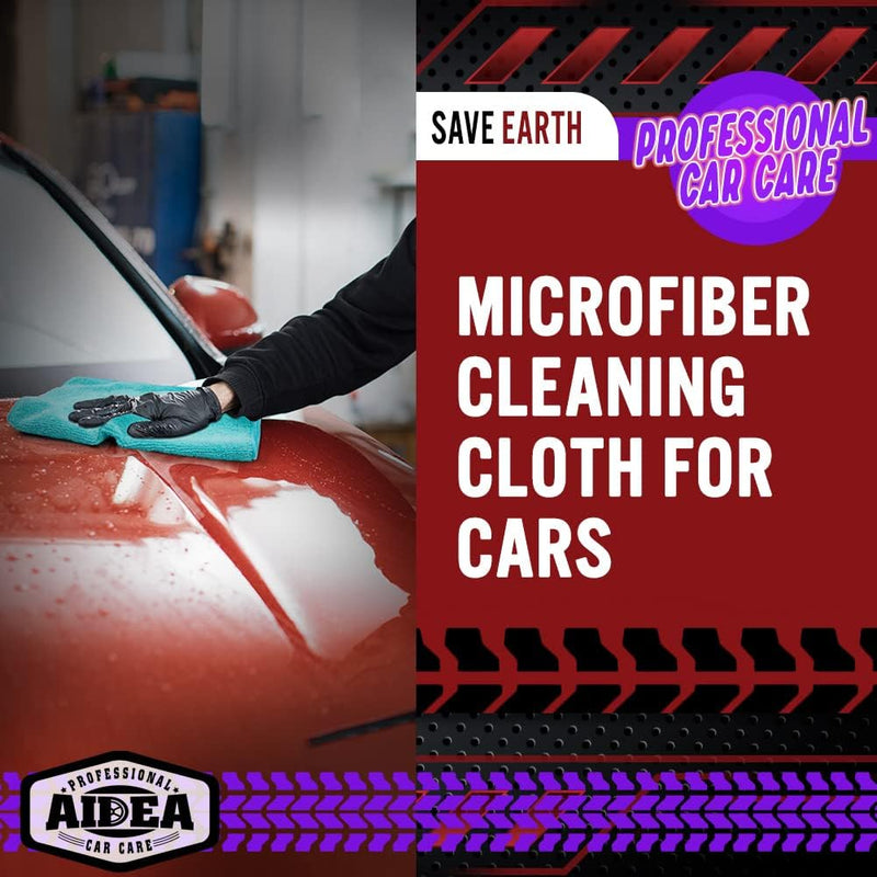 AIDEA Microfiber Cleaning Cloths-50PK, Microfiber Towels for Cars, Premium All-Purpose Car Cloth, Dusting Cloth Cleaning Rags, Absorbent Microfiber Cloth for SUVs, House, Kitchen, Window-12×12"