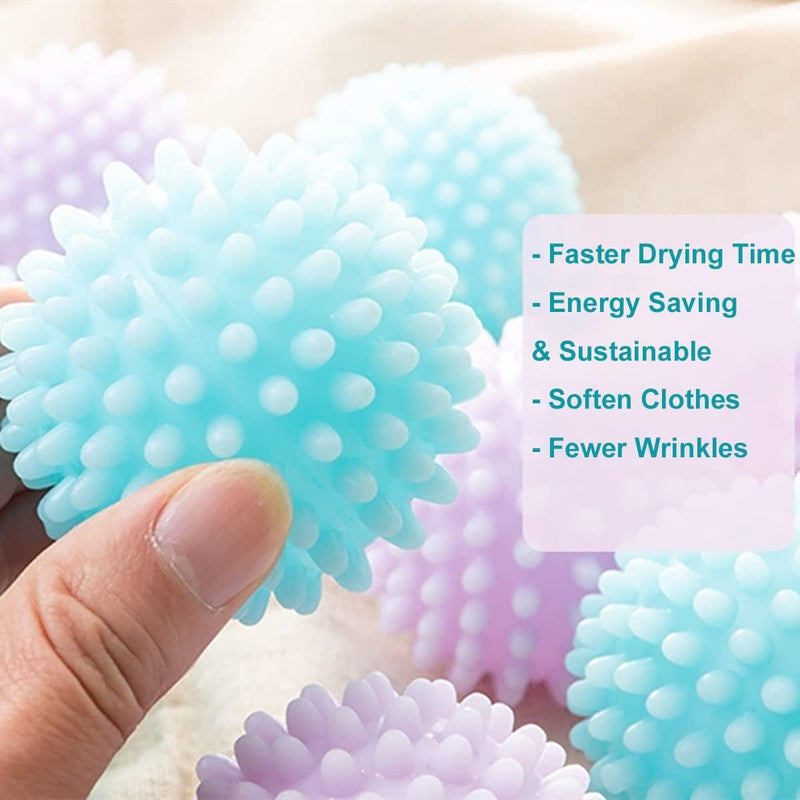 Reusable Laundry Dryer Balls - Eco Friendly Fabric Softener Alternatives Soften and Fluff Laundry Wrinkle Release(Set of 4 Random Color)