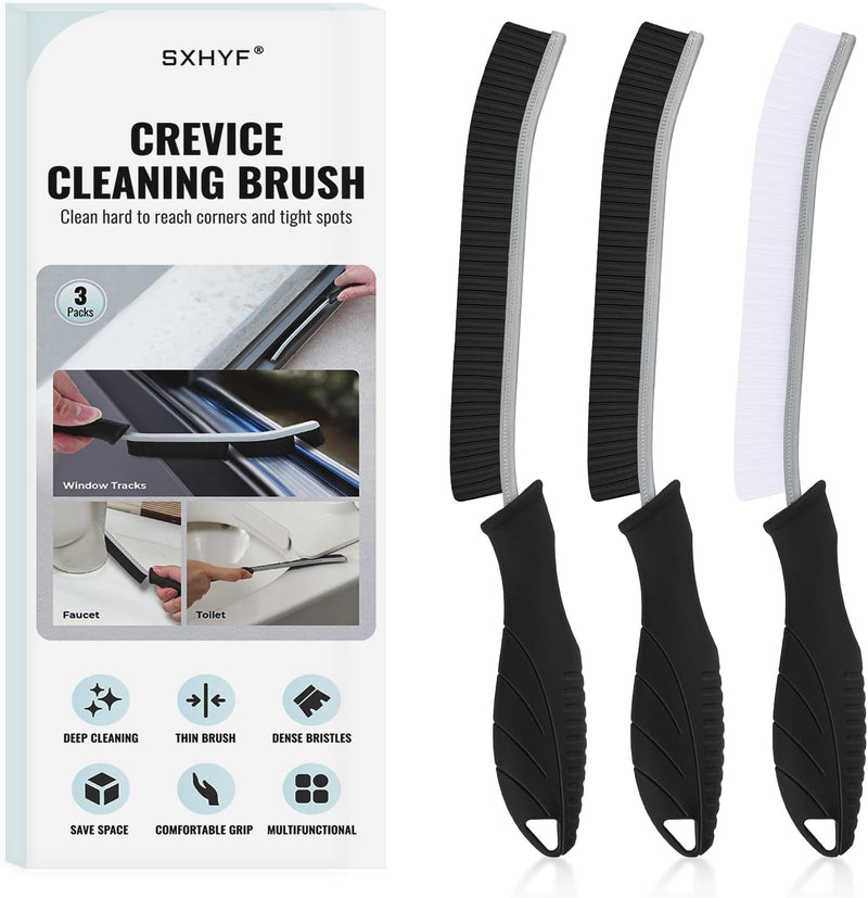 SXhyf Cleaning Brush - Hard Bristle Crevice Cleaning Brush, Multifunctional Gap Scrub Brush, Home Essentials, Bathroom Cleaner Tools for Household Use, Kitchen, Window, Faucets, Toilet, Grout, Car