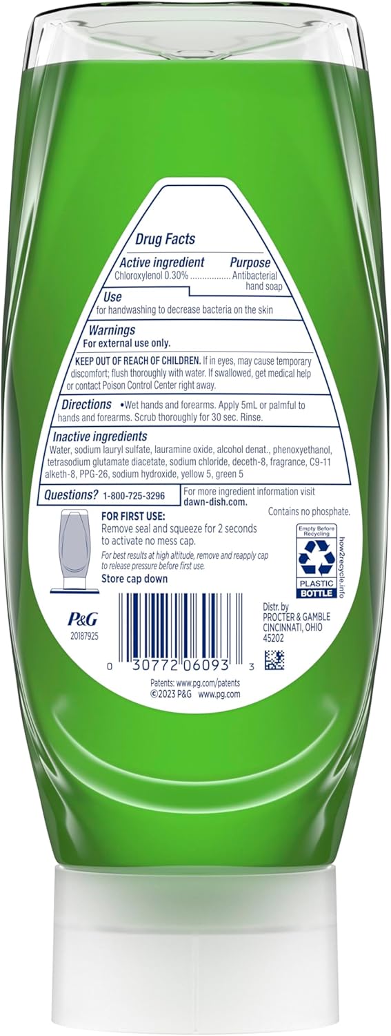 Dawn Ultra Anti-Bacterial EZ-Squeeze Hand Soap, Apple Blossom, 3x22 Fl Oz (Packaging may vary)