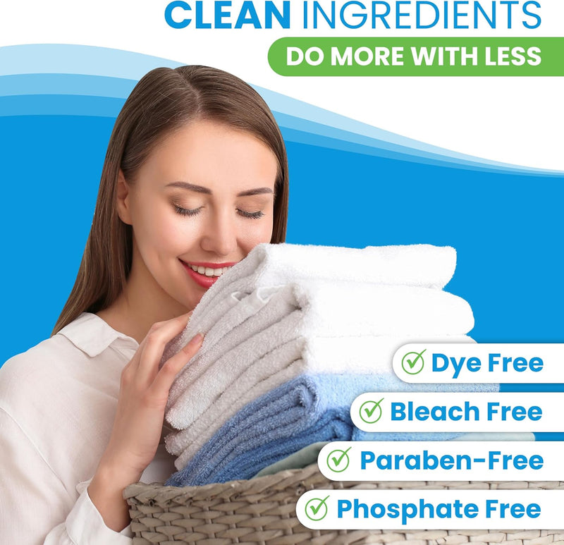 Laundry Detergent Sheets (100 Loads, 50 Sheet) Fresh Linen Scent, Eco Earth Friendly Clean Breeze, Non Toxic People Safe, Washing Travel Supplies, Liquidless Pod Home Soap Washer