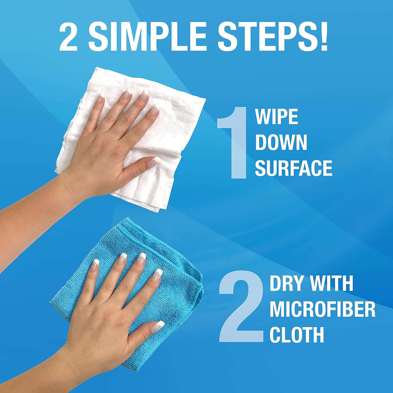 MiracleWipes for Glass, Disposable and Streak Free Cleaning Wipes for Mirrors, Windows, Kitchen, Home, and Auto- 60 Count