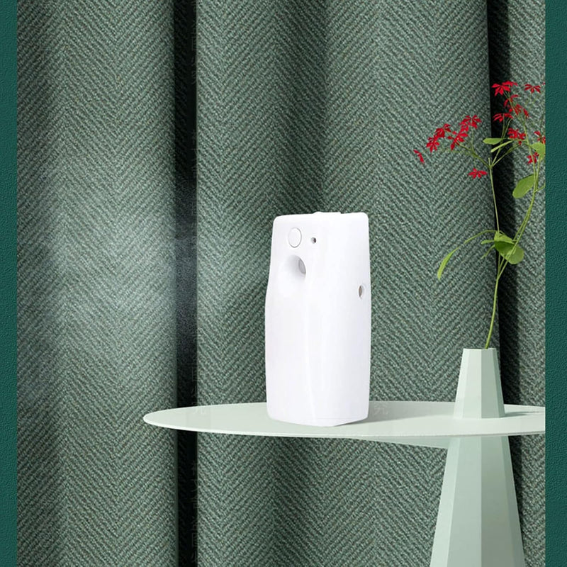 Automatic Adjustable Fragrance Dispenser, Indoor Wall-Mounted Automatic Air Freshener Auto Fragrance Aerosol Dispenser Automatic Spray with Light Sensor